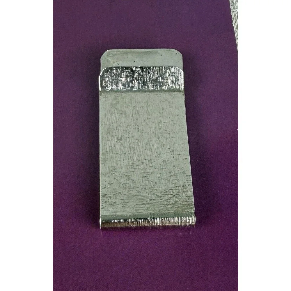 VTG Florentine Money Clip Silver Tone With Eagle Shield And Crossed Swords
